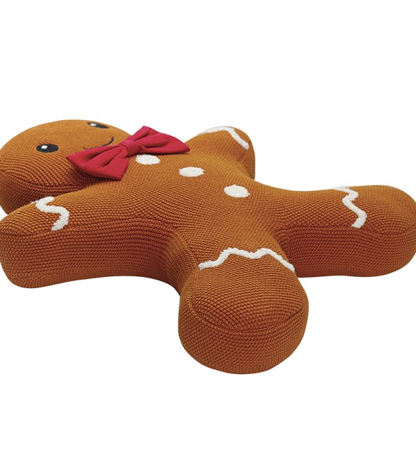 Подушка вязаная classy gingerbread из коллекции new year essential, 38х44 см