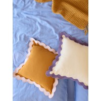 Чехол на подушку с контрастным кантом зеленого цвета из коллекции trendy ruffles, 40х40 см