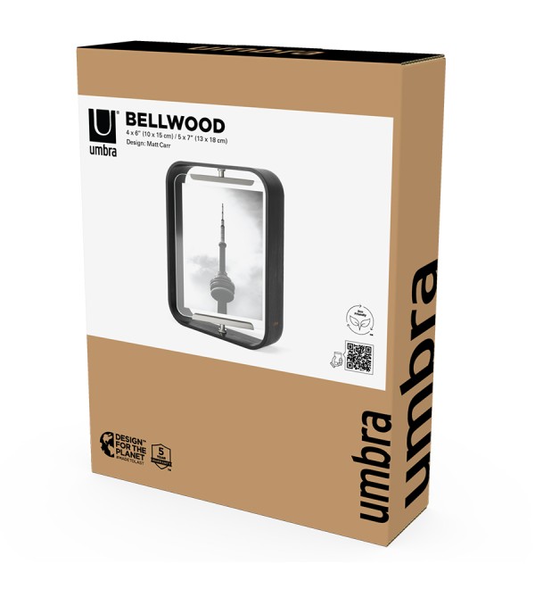 Фоторамка двухсторонняя bellwood, 19х24 см, черная