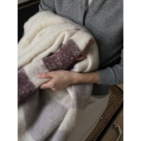 Плед мохеровый over horizon цвета марсала из коллекции trendy ruffles, 130х180 см