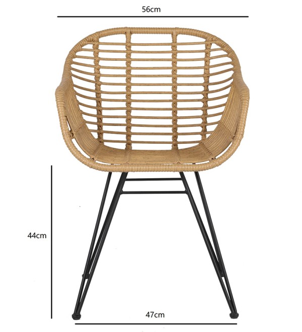 Стул vetle bent, ротанг