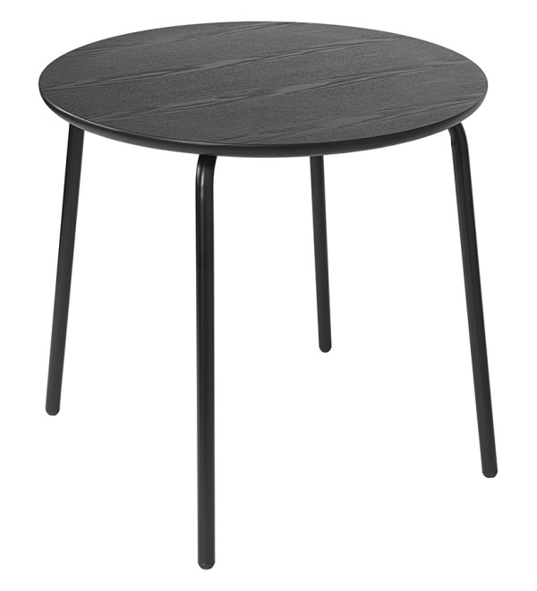Стол обеденный round, D80 см, черный