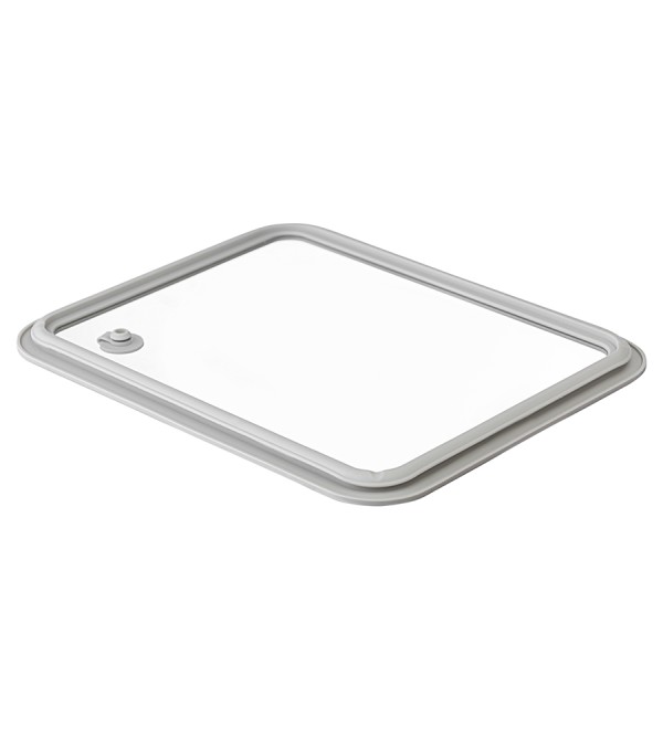 Контейнер для запекания и хранения с вакуумным эффектом vacuum glass, 2,6 л, светло-серый