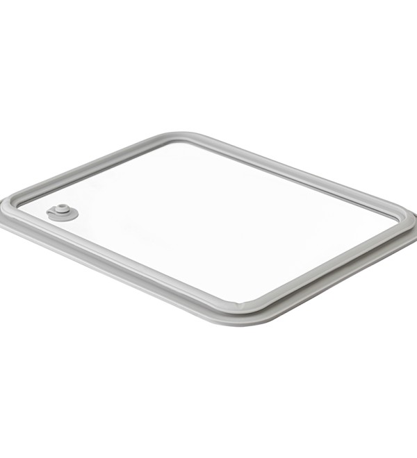 Контейнер для запекания и хранения с вакуумным эффектом vacuum glass, 2,6 л, светло-серый
