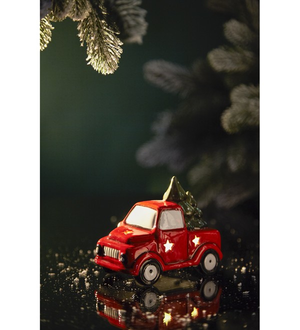 Декор новогодний с подсветкой magic truck из коллекции new year essential, 10,5 см