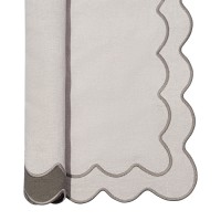 Салфетка под приборы с контрастным кантом серого цвета из коллекции trendy ruffles, 35х45 см