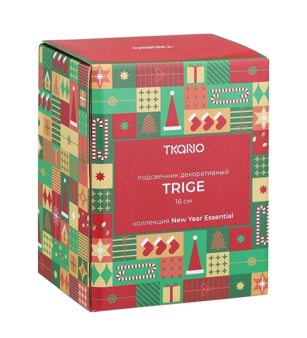 Подсвечник декоративный trige из коллекции new year essential, 16 см