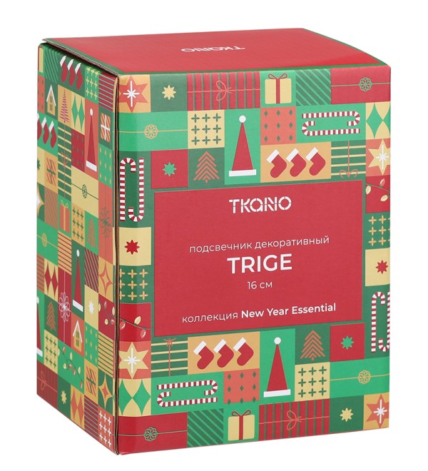 Подсвечник декоративный trige из коллекции new year essential, 16 см