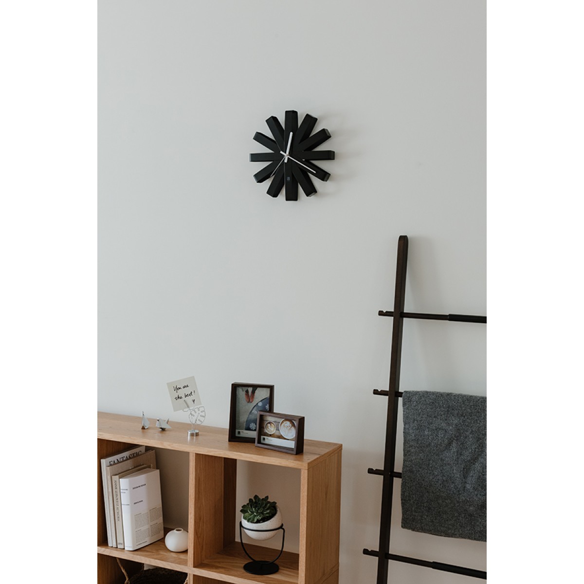 Часы настенные ribbon, D30,5 см, черныe