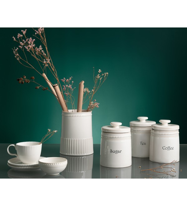 Банка для кофе белого цвета из коллекции kitchen spirit, 820 мл