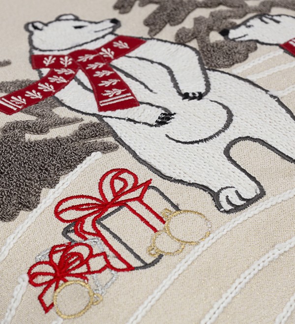 Подушка декоративная festive bears из коллекции new year essential, 45х45 см