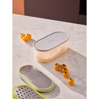 Терка с контейнером и крышкой smart helper, 20х10х9,5 см