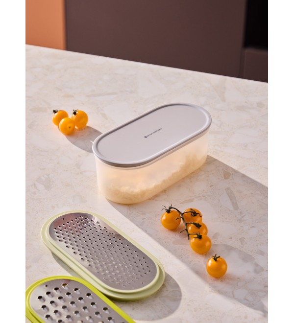 Терка с контейнером и крышкой smart helper, 20х10х9,5 см