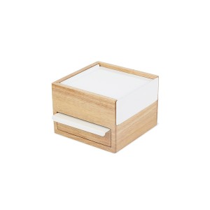 Шкатулка stowit mini, белая/дерево
