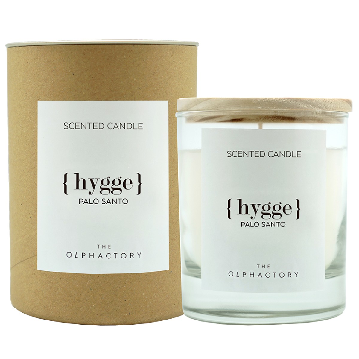 Свеча ароматическая the olphactory, hygge, palo santo, 40 ч
