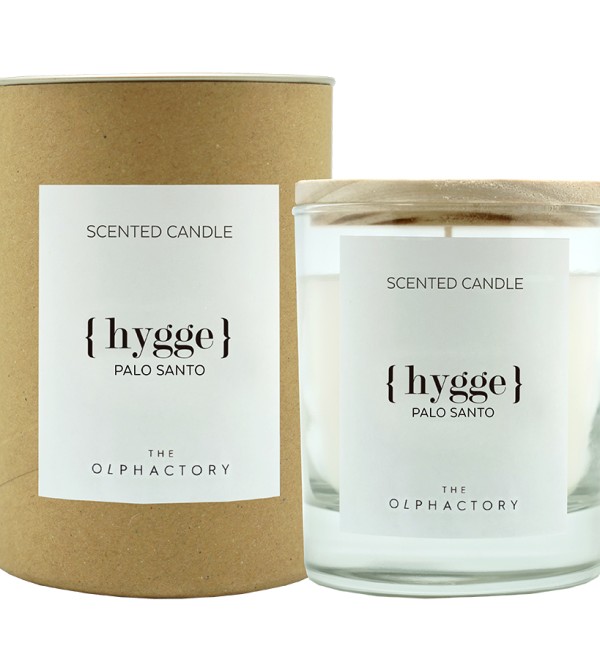 Свеча ароматическая the olphactory, hygge, palo santo, 40 ч