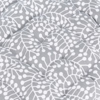 Подушка на стул из хлопка серого цвета с принтом Спелая Смородина из коллекции scandinavian touch, 40х40 см