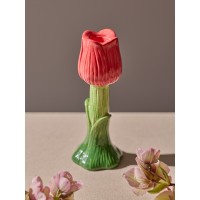 Подсвечник floret красного цвета из коллекции blossom, 18 см