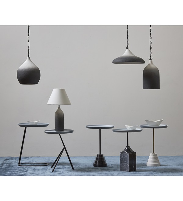 Светильник подвесной sustainable collection, D44х19 см, черный/белый