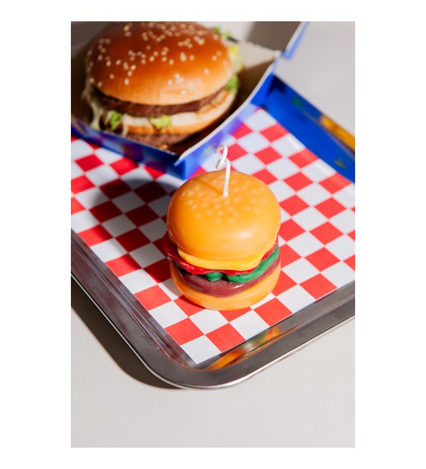Свеча fast food, burger, 6 см