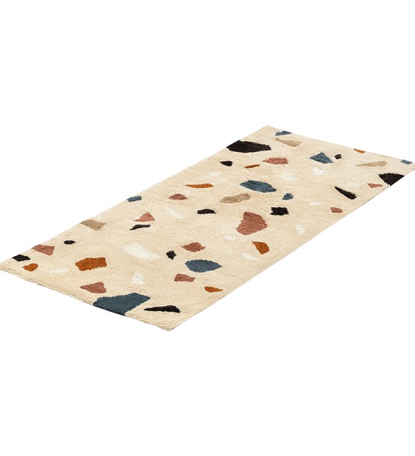 Ковер из хлопка terrazzo poetry из коллекции ethnic, 70х160 см