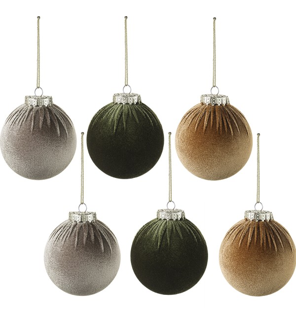 Набор ёлочных украшений velvet christmas из коллекции new year essential, 6 шт.