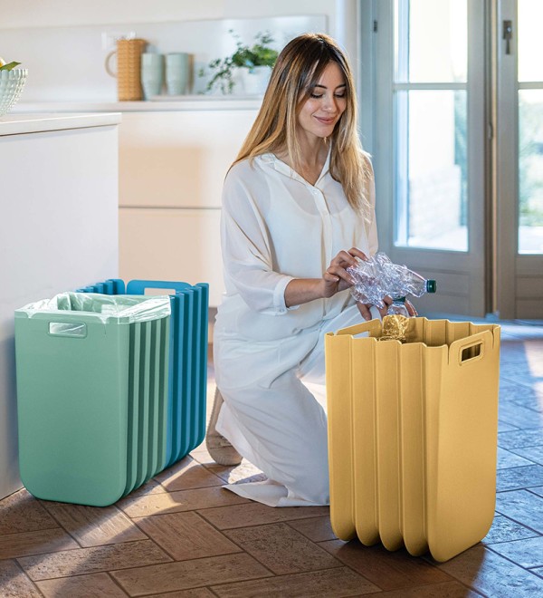 Корзина для белья складная eco packly, голубая