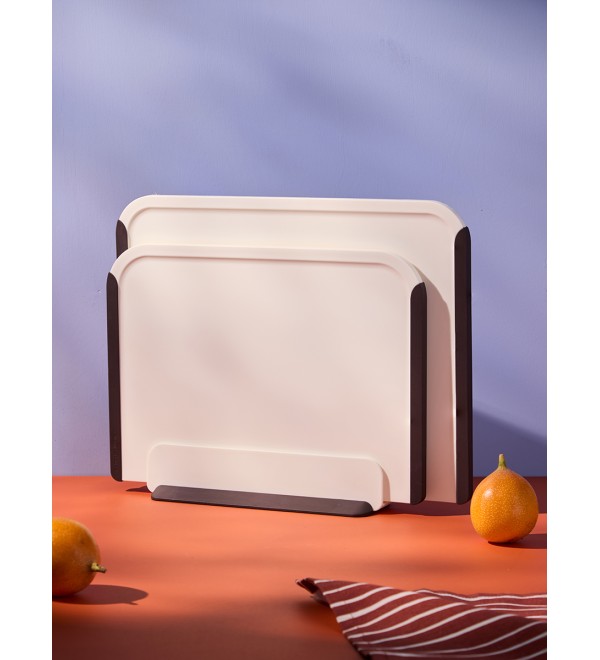 Доска разделочная smartchef, 40х31 см, бежевая/бордовая
