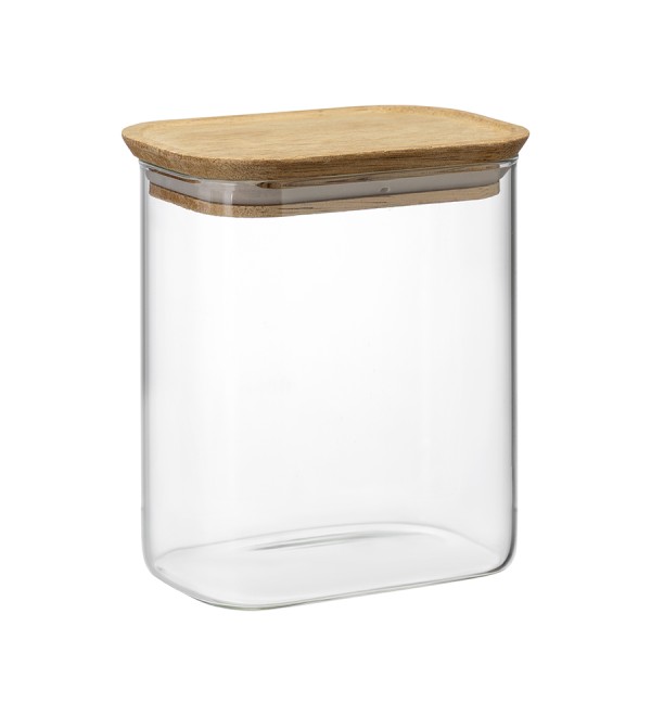Банка для хранения прямоугольная glass acacia, 950 мл