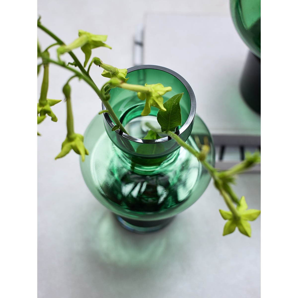 Ваза florum, 30 см, изумрудная