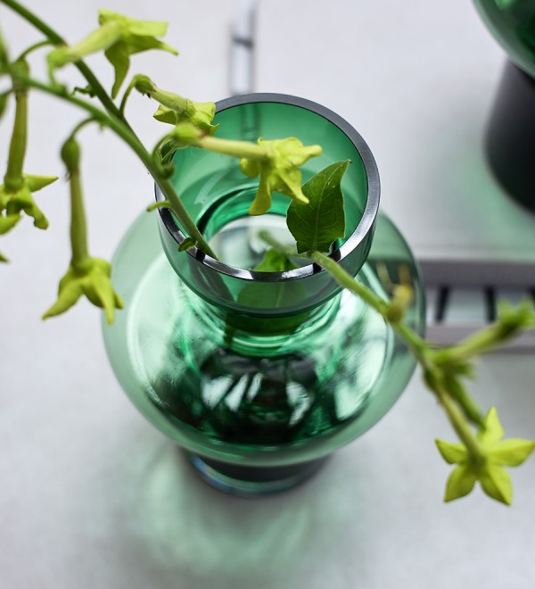 Ваза florum, 30 см, изумрудная