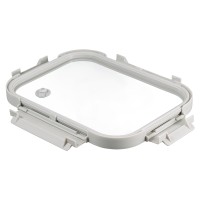 Контейнер для запекания и хранения прямоугольный click glass, 1,5 л, светло-серый