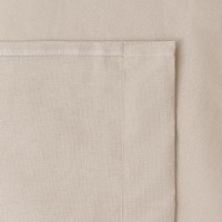 Штора из хлопка с помпонами бежево-серого цвета из коллекции essential, 150х290 см