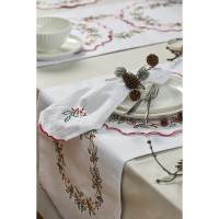 Дорожка на стол festive wreath из коллекции new year essential, 45х150 см