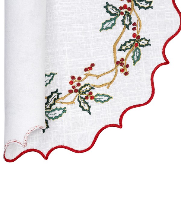 Набор из двух салфеток под приборы festive wreath из коллекции new year essential, D38 см