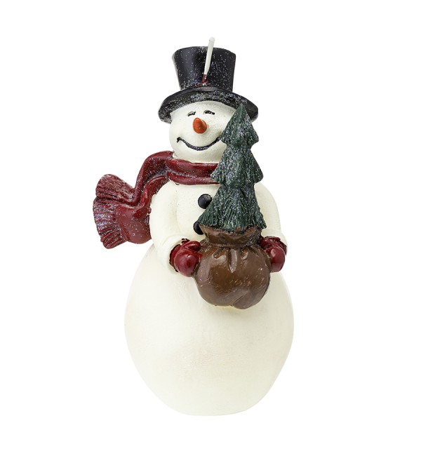 Свеча декоративная festive snowman из коллекции new year essential, 15 см
