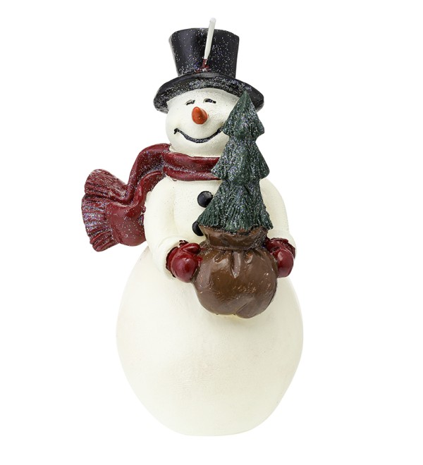 Свеча декоративная festive snowman из коллекции new year essential, 15 см