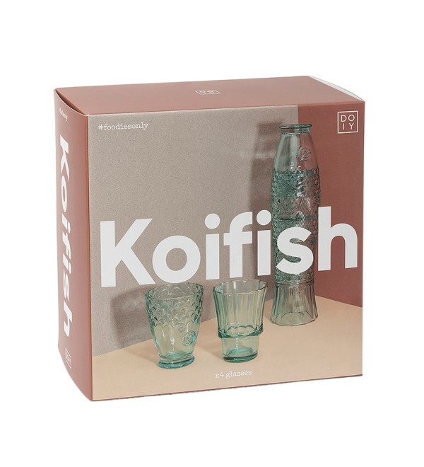Набор подарочный из 4-х стаканов koifish, мятный