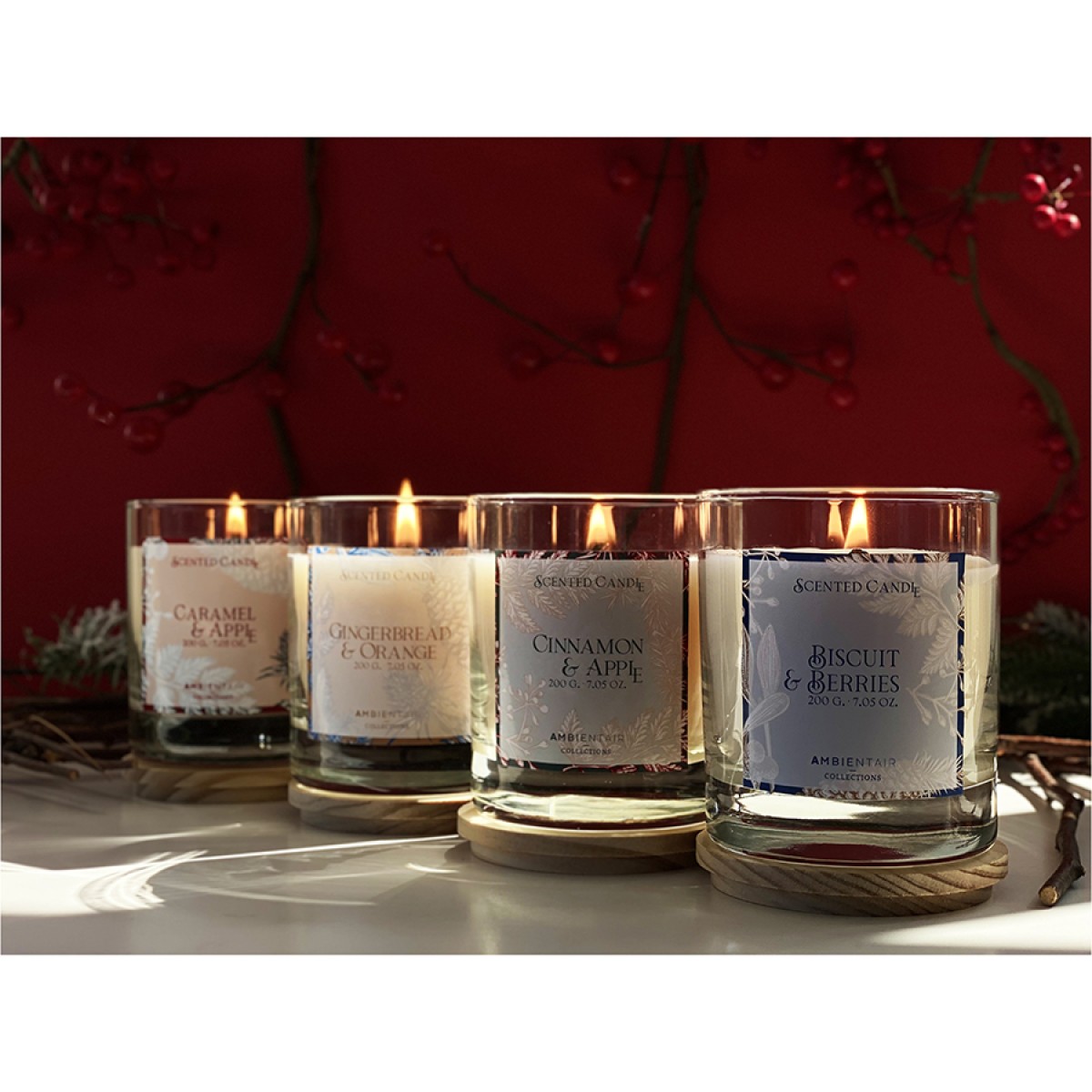 Свеча ароматическая gifting, cinnamon&apple, 40 ч