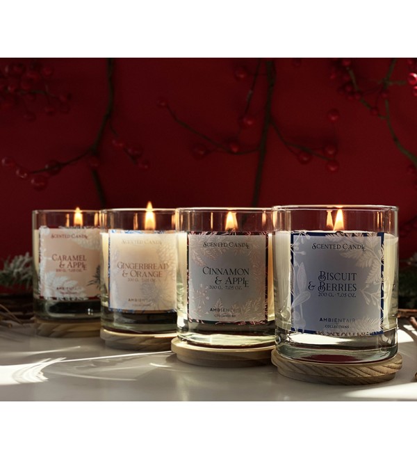 Свеча ароматическая gifting, cinnamon&apple, 40 ч