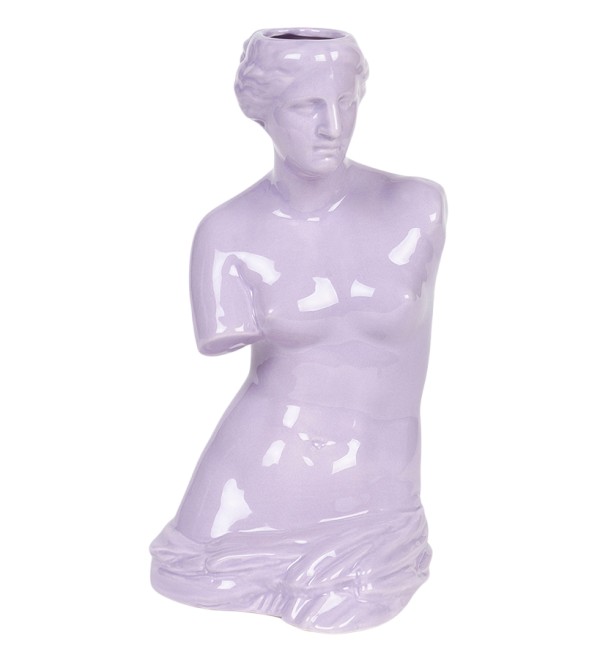 Ваза для цветов venus, 31 см, лиловая