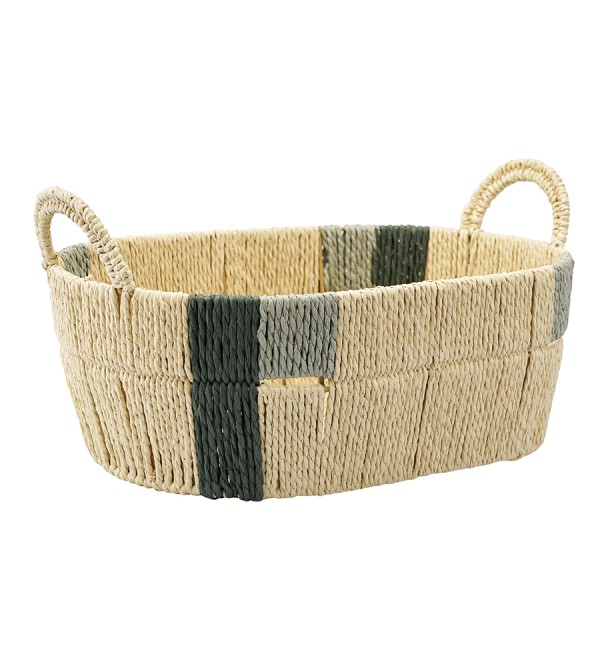Корзина плетеная овальная bodhran sage из коллекции ethnic, размер s