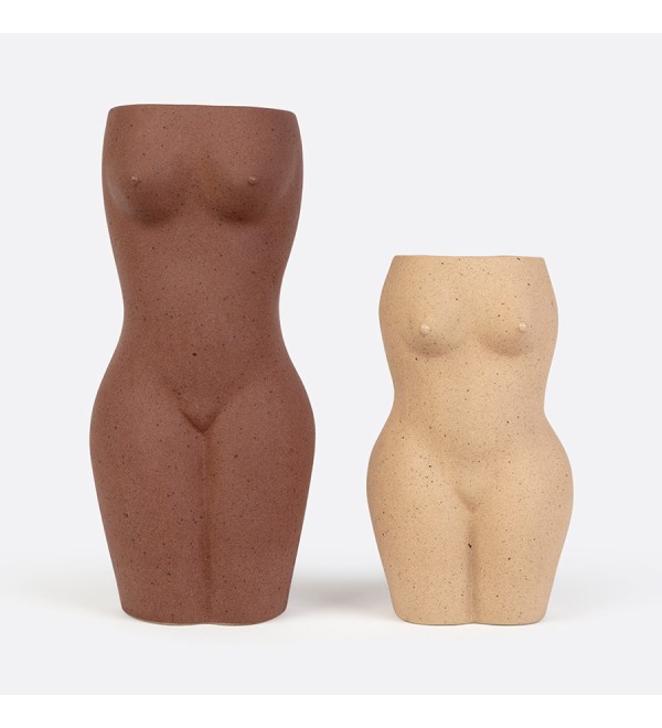 Ваза для цветов body, black, 23 см