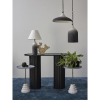 Светильник подвесной sustainable collection, D44х19 см, черный/белый