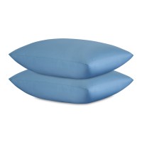 Комплект постельного белья из премиального сатина джинсово-синего цвета из коллекции essential, 200х220 см