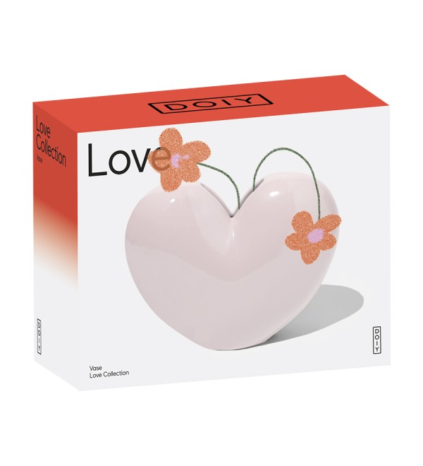 Ваза для цветов love, 15,5 см, светло-розовая