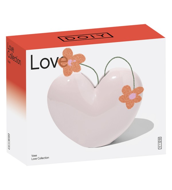 Ваза для цветов love, 15,5 см, светло-розовая