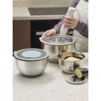 Набор стальных мисок balance с крышками и терками, 1,5 л/3 л/ 5 л