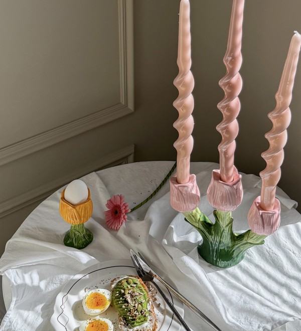 Подсвечник floret для трех свечей из коллекции blossom, 20 см