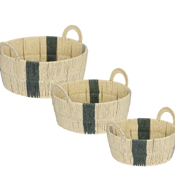 Корзина плетеная круглая bodhran sage из коллекции ethnic, размер l